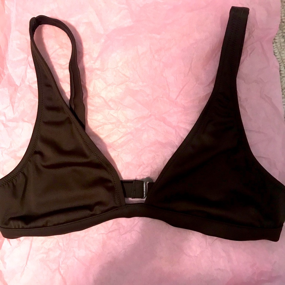 J Crew medium brown bikini top